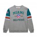 Кофта Miami Dolphins Mitchell & Ness Heather Gray All Over 4.0 Vintage Logo