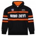 Cincinnati Bengals Black Vintage Logo Head Coach Fleece Pullover Hoodie