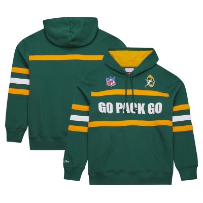 Толстовка Green Bay Packers Green Vintage Logo Head Coach Fleece
