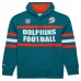 Толстовка Miami Dolphins Aqua Vintage Logo Head Coach Fleece