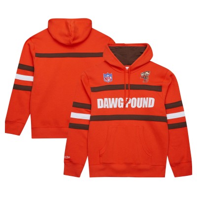 Толстовка Cleveland Browns Orange Vintage Logo Head Coach Fleece