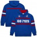 New England Patriots Royal Vintage Logo Head Coach Fleece Pullover Hoodie
