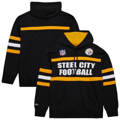 Толстовка Pittsburgh Steelers Vintage Logo Head Coach Fleece - Black
