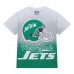 New York Jets Mitchell & Ness White Team Burst Vintage Logo T-Shirt