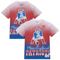 New England Patriots Mitchell & Ness White Team Burst Vintage Logo T-Shirt