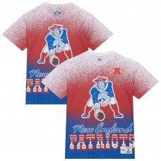 New England Patriots Mitchell & Ness White Team Burst Vintage Logo T-Shirt