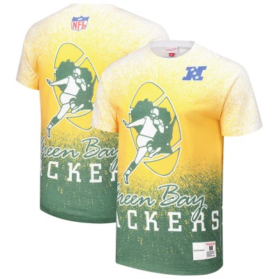 Футболка Green Bay Packers Mitchell & Ness White Team Burst Vintage Logo