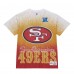 San Francisco 49ers Mitchell & Ness White Team Burst Vintage Logo T-Shirt