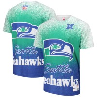 Seattle Seahawks Mitchell & Ness White Team Burst Vintage Logo T-Shirt