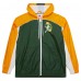Green Bay Packers Mitchell & Ness Green/Gold Big Shot Premium Full-Zip Windbreaker