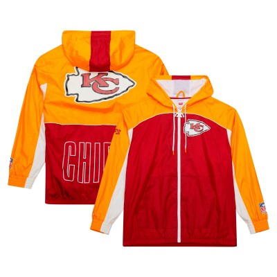 Kansas City Chiefs Mitchell & Ness Big Shot Premium Full-Zip Windbreaker- Red