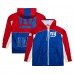 New York Giants Mitchell & Ness Royal/Red Big Shot Premium Full-Zip Windbreaker