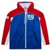 New York Giants Mitchell & Ness Royal/Red Big Shot Premium Full-Zip Windbreaker