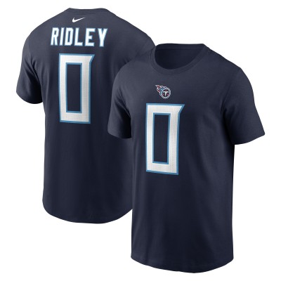 Футболка Calvin Ridley Tennessee Titans Nike Player Name & Number - Navy