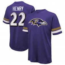Футболка Derrick Henry Baltimore Ravens Majestic Threads Name & Number Oversized - Purple
