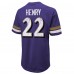 Футболка Derrick Henry Baltimore Ravens Majestic Threads Name & Number Oversized - Purple