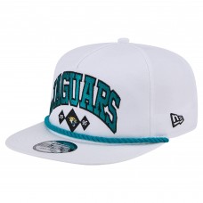 Jacksonville Jaguars New Era White Diamond Golfer Snapback Hat