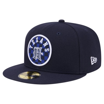 Бейсболка Houston Texans New Era Navy Checkered 59FIFTY