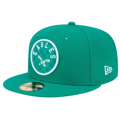 Бейсболка Philadelphia Eagles New Era Checkered 59FIFTY - Kelly Green