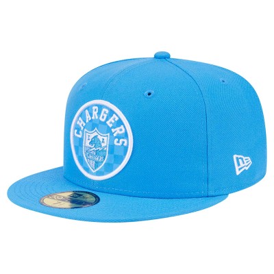 Бейсболка Los Angeles Chargers New Era Powder Blue Checkered 59FIFTY