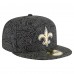 Бейсболка New Orleans Saints New Era Black Geo 59FIFTY Fitted
