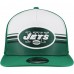 Бейсболка New York Jets New Era White/Green Striped A-Frame 9FIFTY Trucker Snapback
