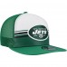 Бейсболка New York Jets New Era White/Green Striped A-Frame 9FIFTY Trucker Snapback