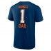 Футболка Chicago Bears Navy Fathers Day #1 Dad