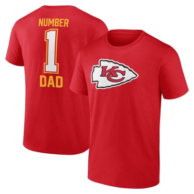 Футболка Kansas City Chiefs Fathers Day #1 Dad - Red