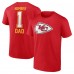 Футболка Kansas City Chiefs Fathers Day #1 Dad - Red