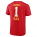 Футболка Kansas City Chiefs Fathers Day #1 Dad - Red