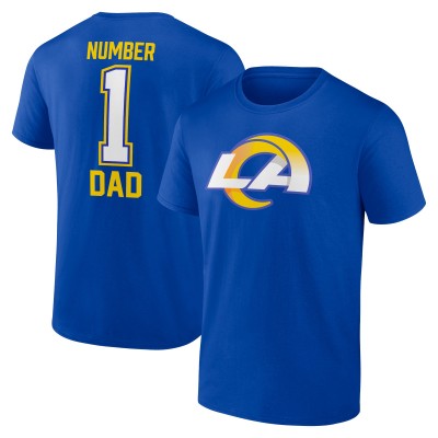 Los Angeles Rams Fathers Day #1 Dad T-Shirt - Royal