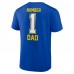 Los Angeles Rams Fathers Day #1 Dad T-Shirt - Royal