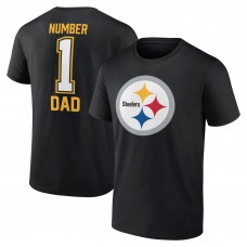 Футболка Pittsburgh Steelers Fathers Day #1 Dad - Black