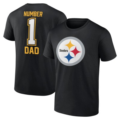 Футболка Pittsburgh Steelers Fathers Day #1 Dad - Black