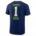 Футболка Seattle Seahawks Fathers Day #1 Dad - College Navy