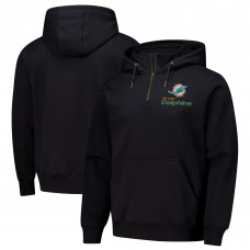 Unisex Miami Dolphins Dunbrooke Black Defender Quarter-Zip Hoodie