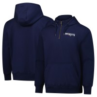Unisex New England Patriots Dunbrooke Navy Defender Quarter-Zip Hoodie