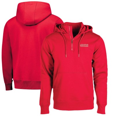 Unisex San Francisco 49ers Dunbrooke Scarlet Defender Quarter-Zip Hoodie