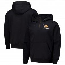 Unisex Cincinnati Bengals Dunbrooke Black Defender Quarter-Zip Hoodie
