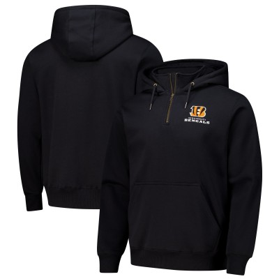 Unisex Cincinnati Bengals Dunbrooke Black Defender Quarter-Zip Hoodie