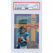 Trevor Lawrence Jacksonville Jaguars 2021 Panini Donruss Optic Gifted Rookies Purple #GR-1 #12/25 PSA Authenticated 10 Rookie Card