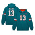 Толстовка Miami Dolphins Dan Marino Mitchell & Ness Aqua Retired Player Name & Number Толстовка Miami Dolphins Dan Marino Mitchell & Ness Aqua Retired Player Name & Number