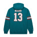 Толстовка Miami Dolphins Dan Marino Mitchell & Ness Aqua Retired Player Name & Number