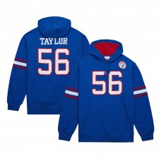 New York Giants Lawrence Taylor Mitchell & Ness Royal Retired Player Name & Number Pullover Hoodie
