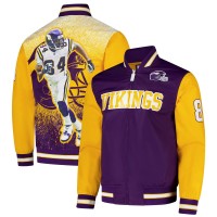 Randy Moss Minnesota Vikings Mitchell &amp; Ness  Retired Player Satin Full-Zip Jacket - Purple