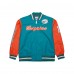 Miami Dolphins Dan Marino Mitchell & Ness Aqua Retired Player Graphic Full-Zip Satin Jacket