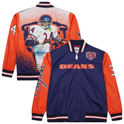 Chicago BearsКуртка Walter Payton Mitchell & Ness Navy Retired Player Graphic Satin