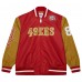 San Francisco 49ers Jerry Rice Mitchell & Ness Scarlet Retired Player Graphic Full-Zip Satin Jacket