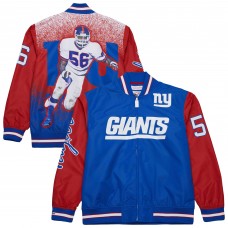 New York Giants Lawrence Taylor Mitchell & Ness Royal Retired Player Graphic Full-Zip Satin Jacket New York Giants Lawrence Taylor Mitchell & Ness Royal Retired Player Graphic Full-Zip Satin Jacket